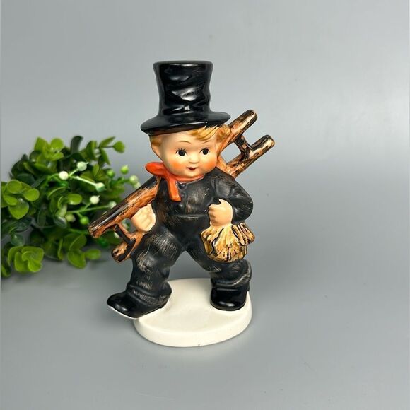 Vintage Goebel West Germany Chimney Sweep Figurine With Ladder #KF40 - Picture 1 of 9